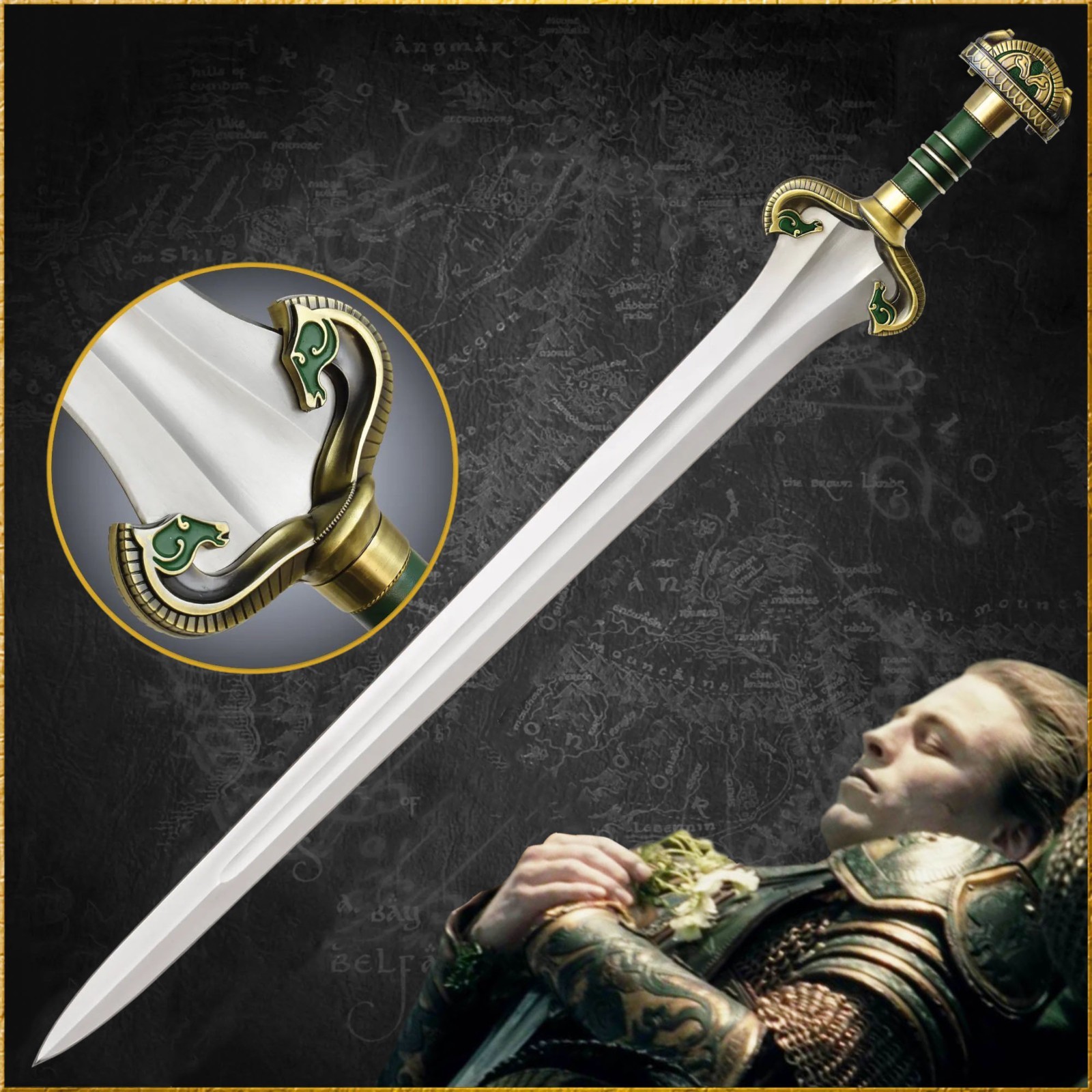 Handmade Theodred Sword Replica, Medieval Fantasy Sword, Stainless Steel Cosplay