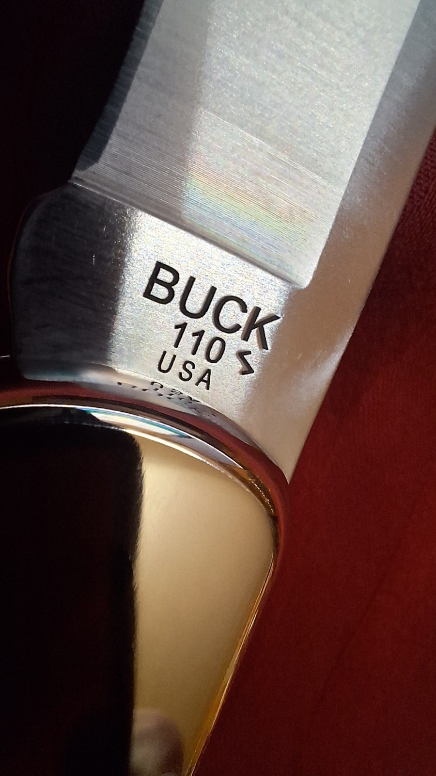 New Buck 110 Hunter Clip Point Knife Nickel Sliver Stamped Tang! Yes Nickel!