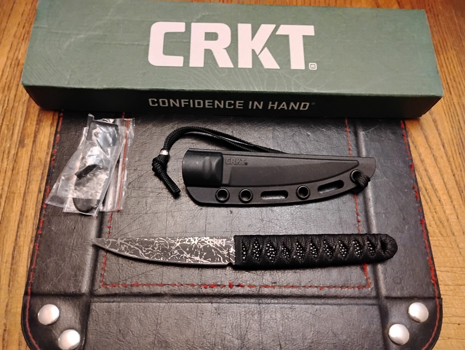 CRKT OBAKE Fixed Blade Knife 3.6″ 8CR14mov SS Blade GFN Sheath 2.4 O.Z