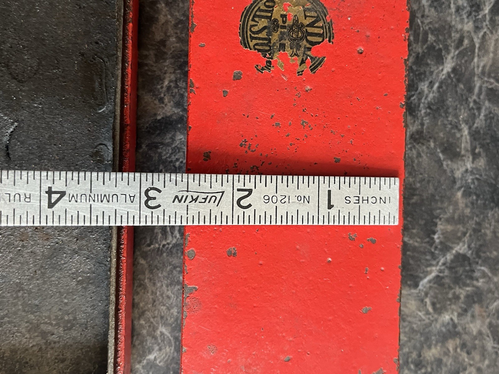Vintage India Oil Stone Cast Iron Box Norton Co. Pike Mfg Pike N.H. USA