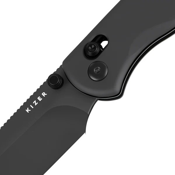 Kizer Drop Bear 2 Folding Knife Gray Alum Handle Nitro-V Plain Gray V3619.2KD2