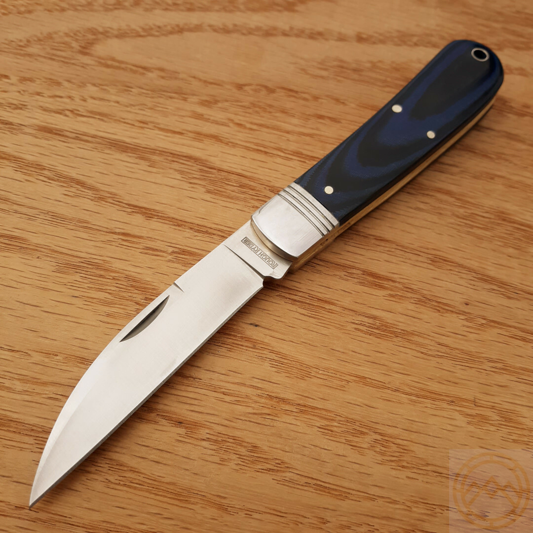 Rough Ryder Denim Folding Knife 2.88″ Stainless Steel Blade Micarta Handle 2181