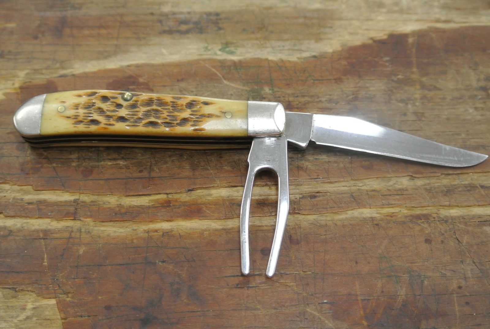Vintage Case XX 6207G Divot Golf Tool Mini Trapper Folding Pocket Knife