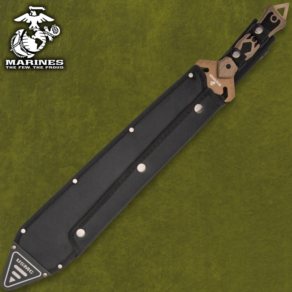 USMC Desert OPS Gladiator Sword, Sheath with Shoulder Strap, Officially Licensed