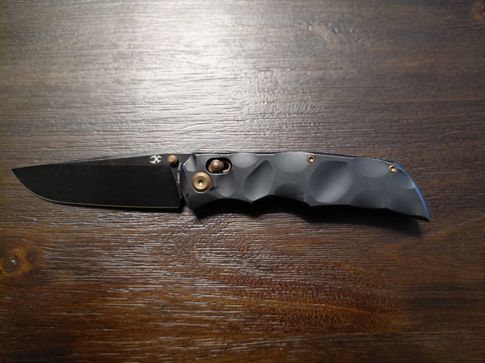 Kansept SIF Pocketknife CPM S35VN Blackwash Drop Point Blade Titanium Handle
