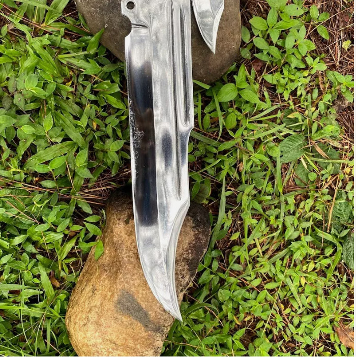 Custom Handmade Carbon Steel Blade Survival Bowie Knife- Hunting Knife Camping