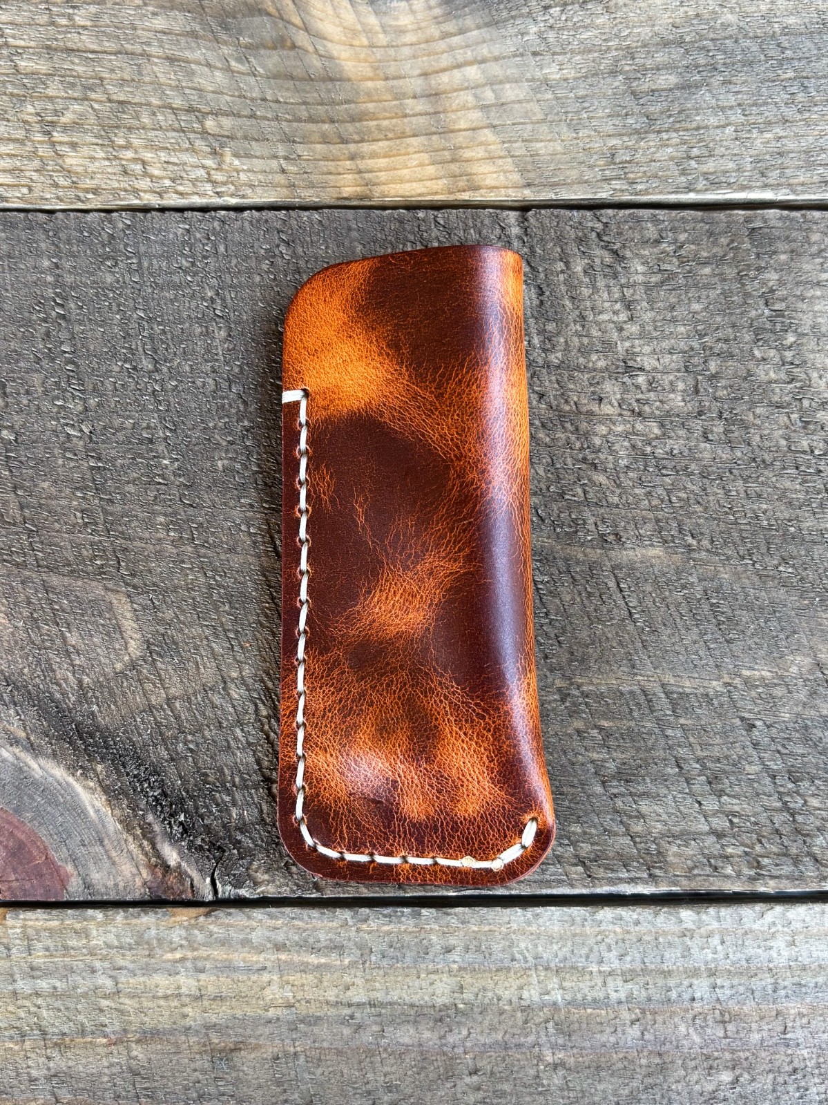 Leather EDC Pocket Knife Slip universal 4.75”x 2” fits Bugout, Stockman and more