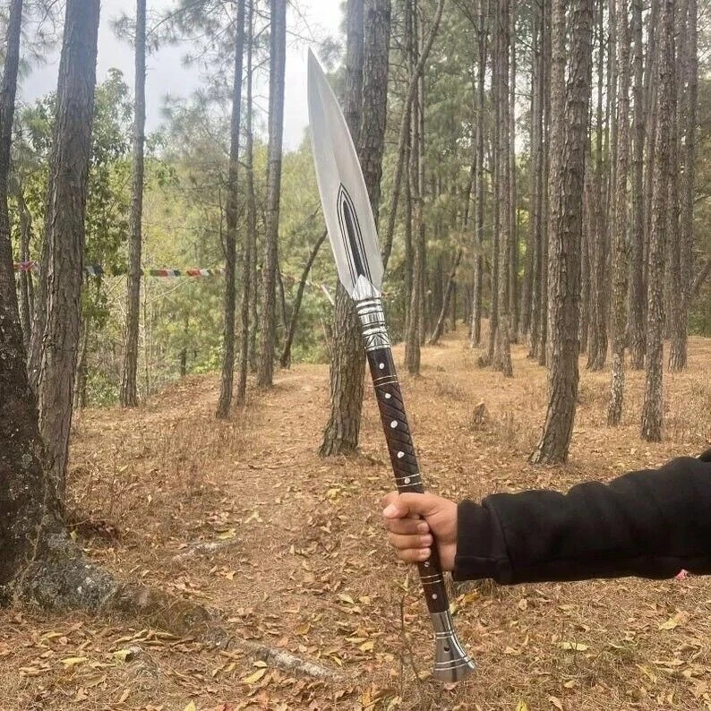 Custom Handmade Carbon Steel Blade Traditional Viking Spear | Hunting 30 inches,