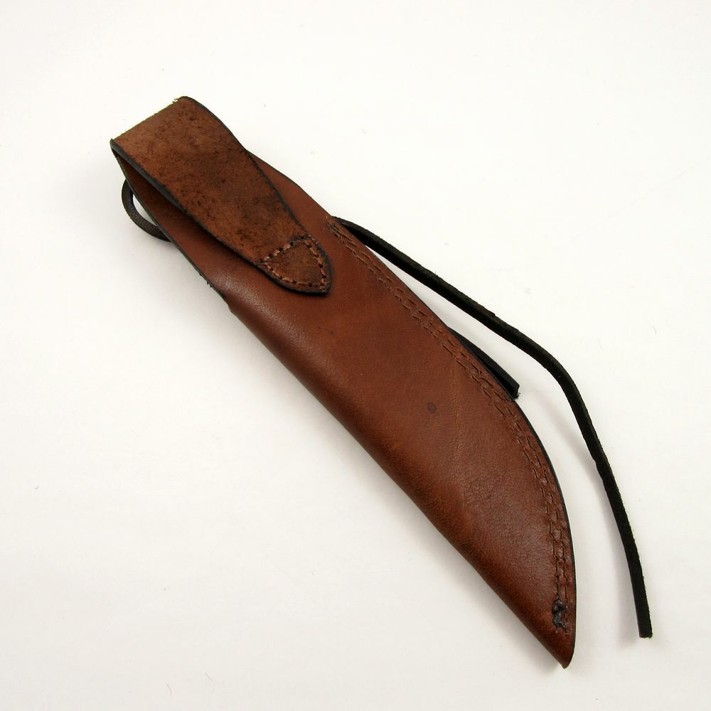 Knife Sheath Leather Belt Fixed-Blade Brown 10″ – Fits Blade up to 5.5″ x 1.25″