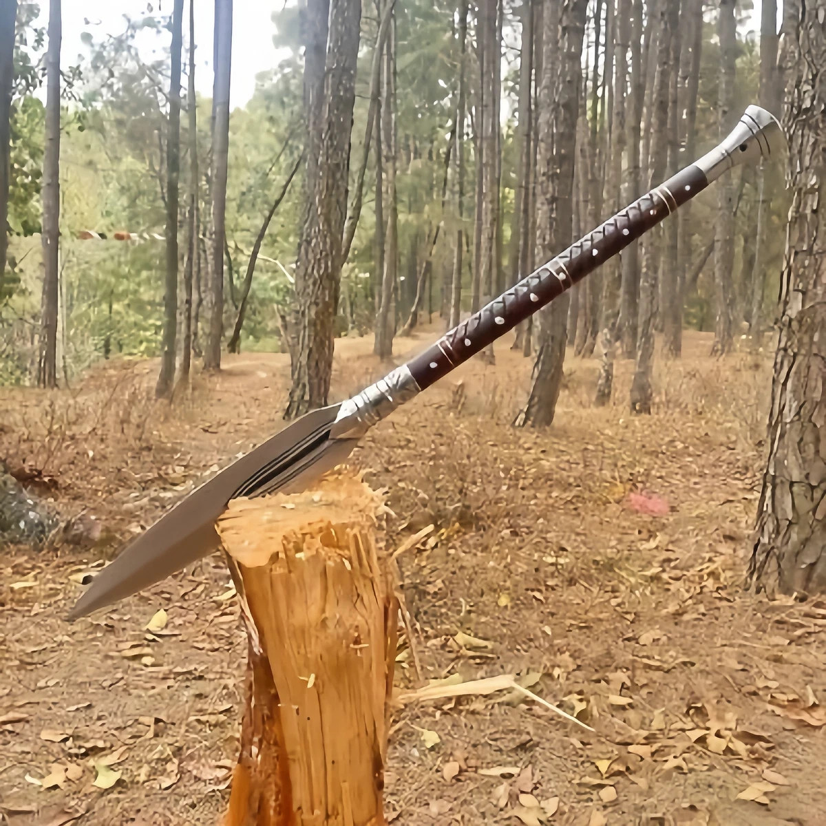 Custom Handmade Carbon Steel Blade Traditional Viking Spear | Hunting 30 inches,