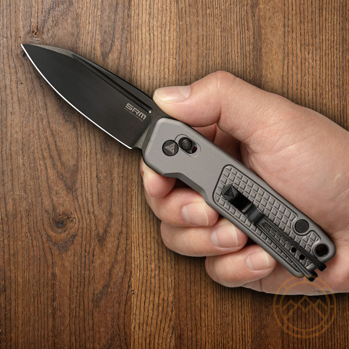 SRM Knives Scout Folding Knife 2.75″ 14C28N Sandvik Steel Blade Gray G10 Handle