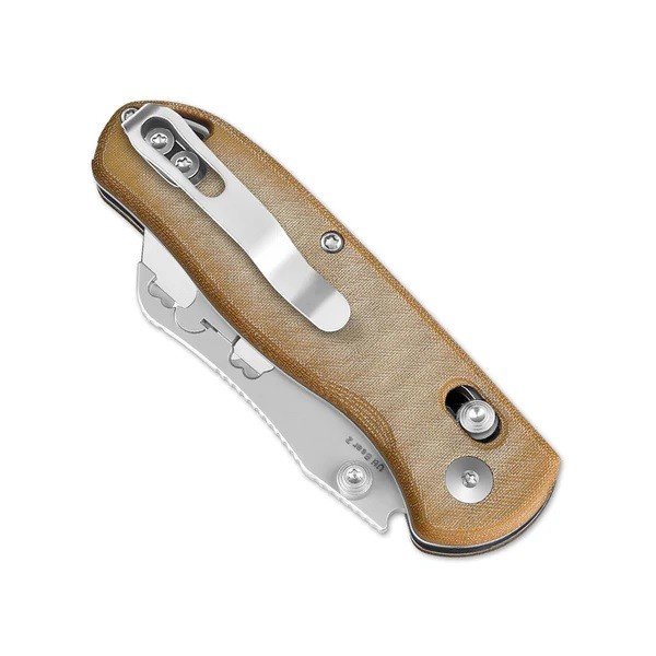Kizer Drop Bear Utility Knife Brown Micarta Handle SK5/5Cr15 Plain Edge V3619JA7