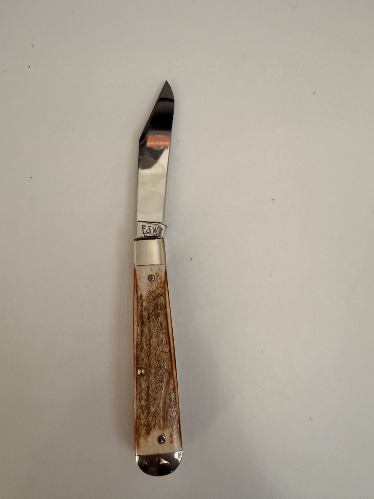 Schatt & Morgan #90 File & Wire Stag Single Clip Blade 1 of 50