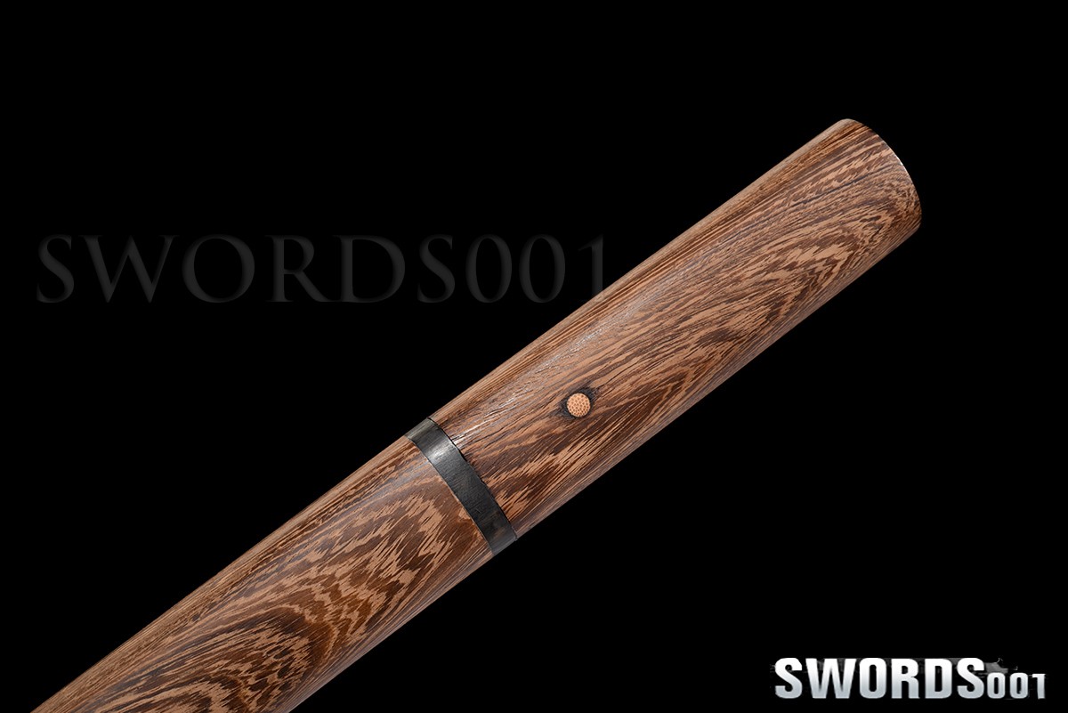 Japanese Samurai Sword Tanto Manganese Steel Self Defense Knife Rosewood Handle