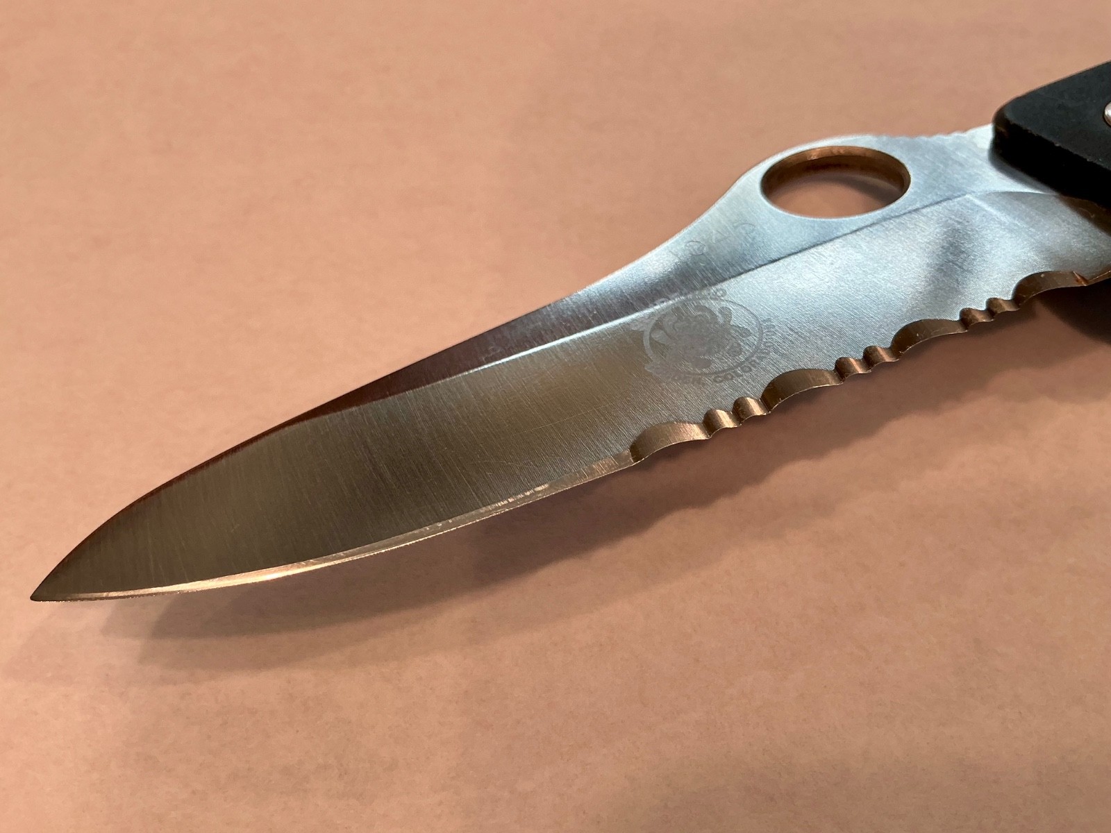 Vintage Spyderco C15PS Robert Terzuola ats34 – 1ST gen Aluminum-s/n 1045