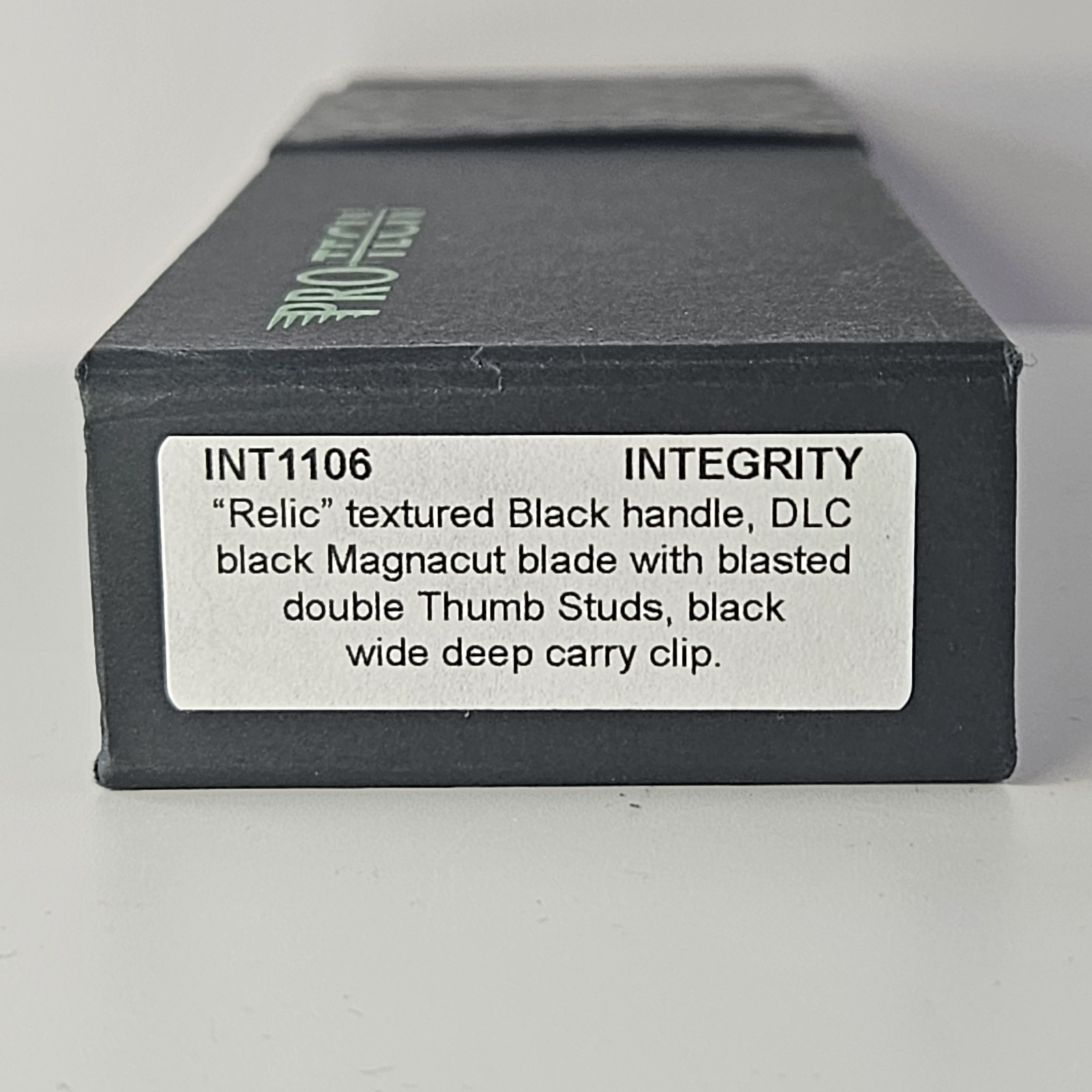 Pro-Tech Integrity INT1106 DLC Magnacut Plain Drop Point Black Aluminum Manual
