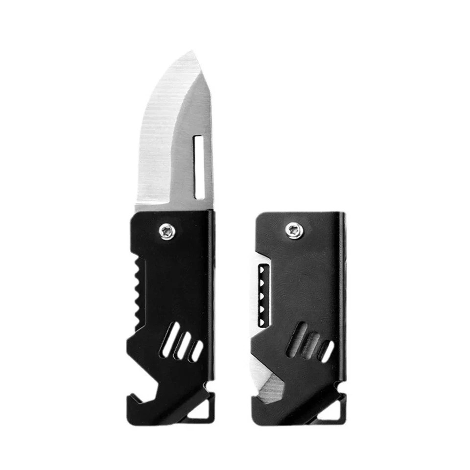 Mini EDC Foldable Pocket Knife Keychain Survival Tool Bottle Opener || US SELLER