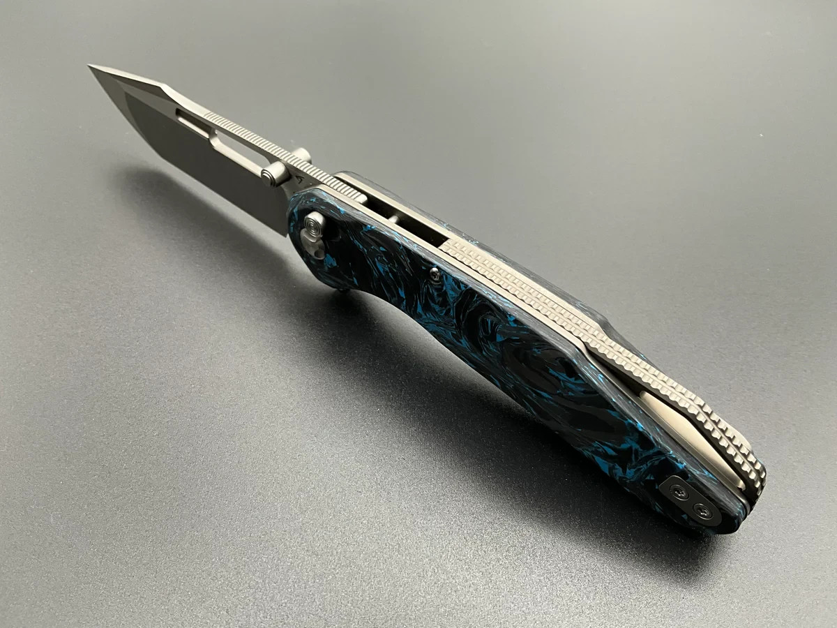 Ketuo Triad Folding Knife 3.25″ Bohler M390 Steel Blade Carbon Fiber Handle