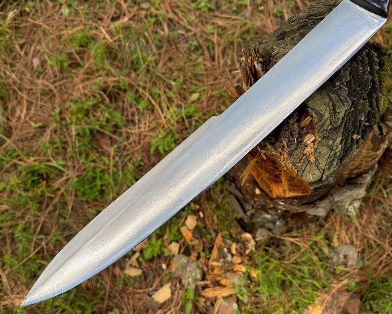 Custom Handmade Carbon Steel Blade Survival Machete Sword Hunting Sword Camping