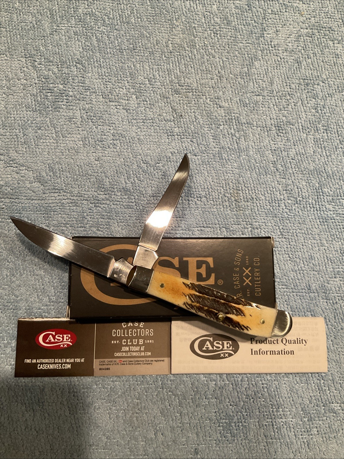Case XX 6.5207W SS Mini Trapper 2 Blade Bone Stag Wharncliffe 2024 NIB