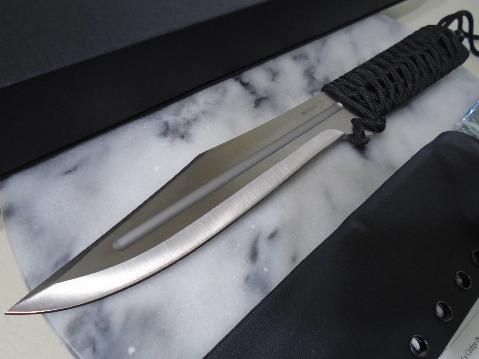 Boker Plus Bailiff Throwing Bowie Fixed Blade Knife Full Tang John Bailey Kydex