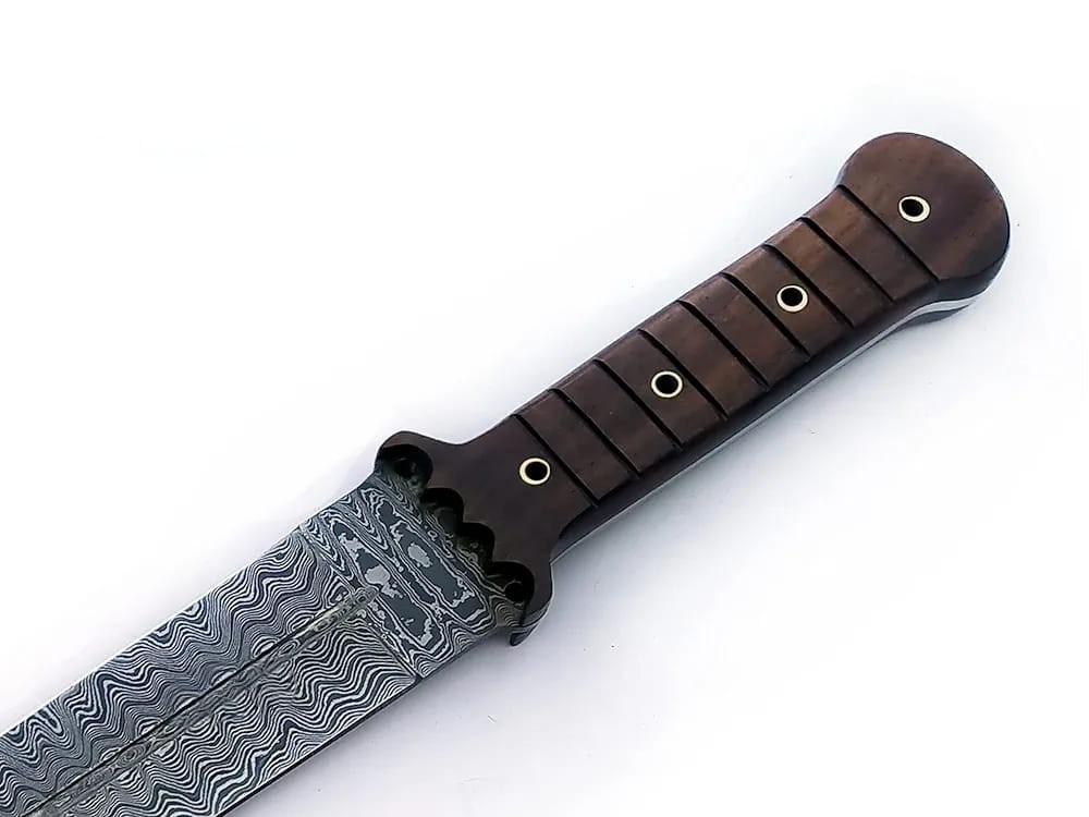 CUSTOM HANDMADE FORGED DAMASCUS STEEL HUNTING SWORD TACTICAL VIKING SWORD SHEATH