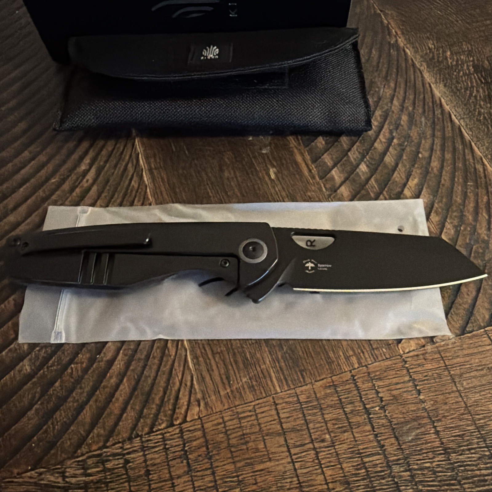 Kizer Sparrow Folding Knife S45VN Blade Titanium Carbon Fiber handle & EXTRAS