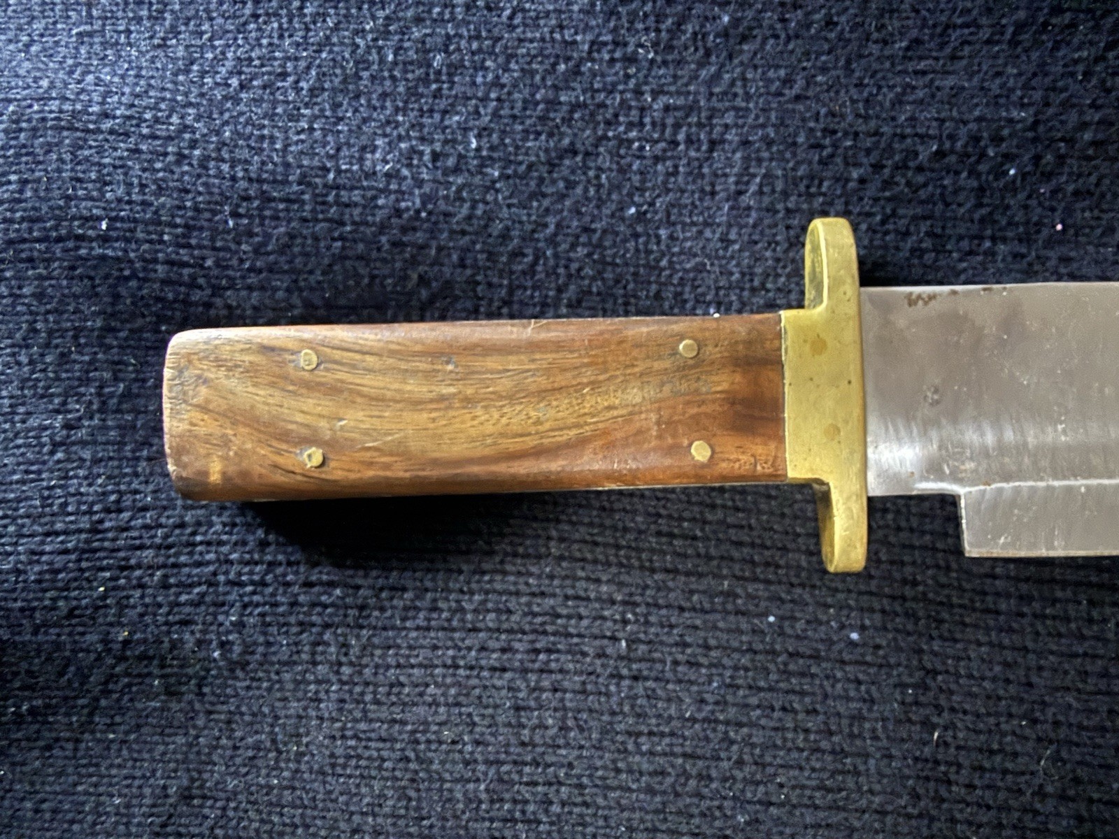 Handmade Bowie Knife Stainless Steel Clip Point Wood Handle Full Tang Over 5in