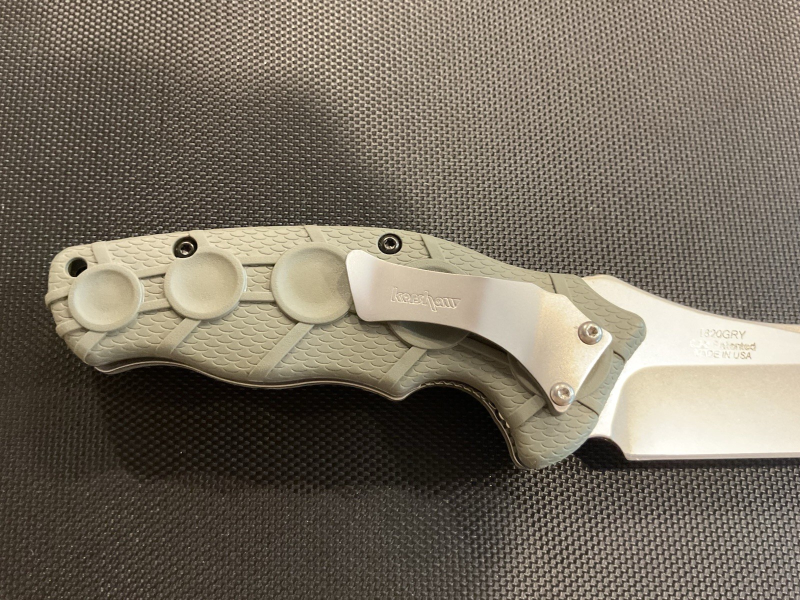 GRAY Kershaw 1820 “Needs Work Knife”
