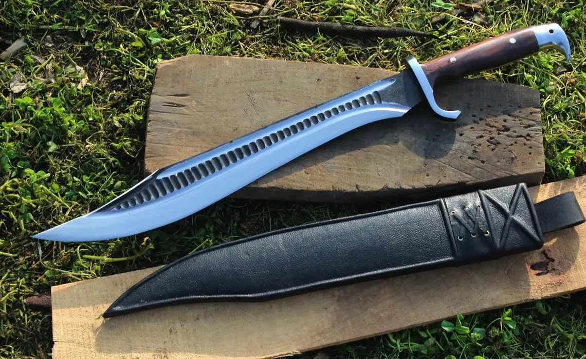 18 Inch Tactical Eagle Machete Knife Full Tang D2 Steel Razor Sharp With Sheath