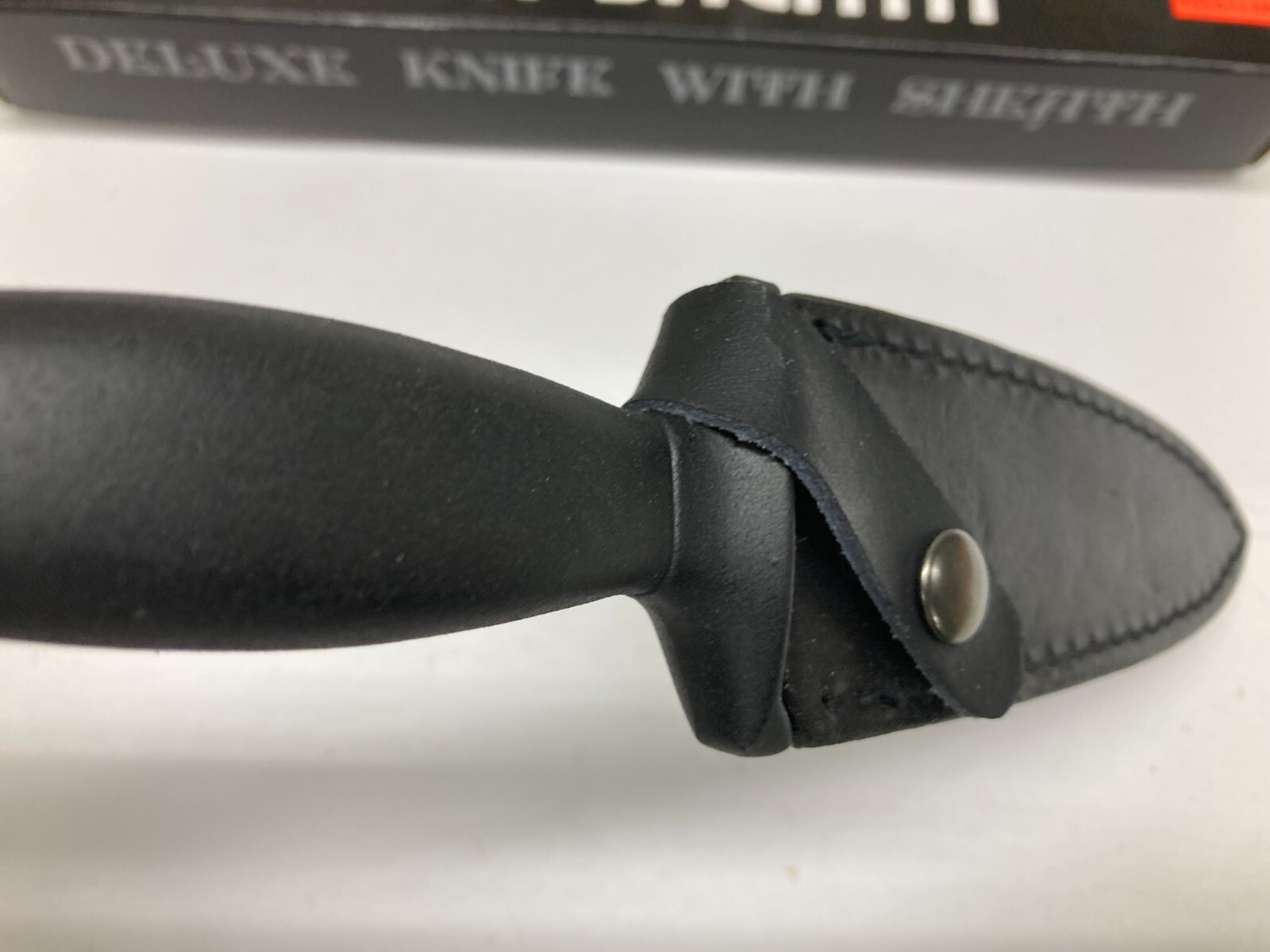 Fixed Blade Knife, Silver Blade, with Leather Sheath G-20L