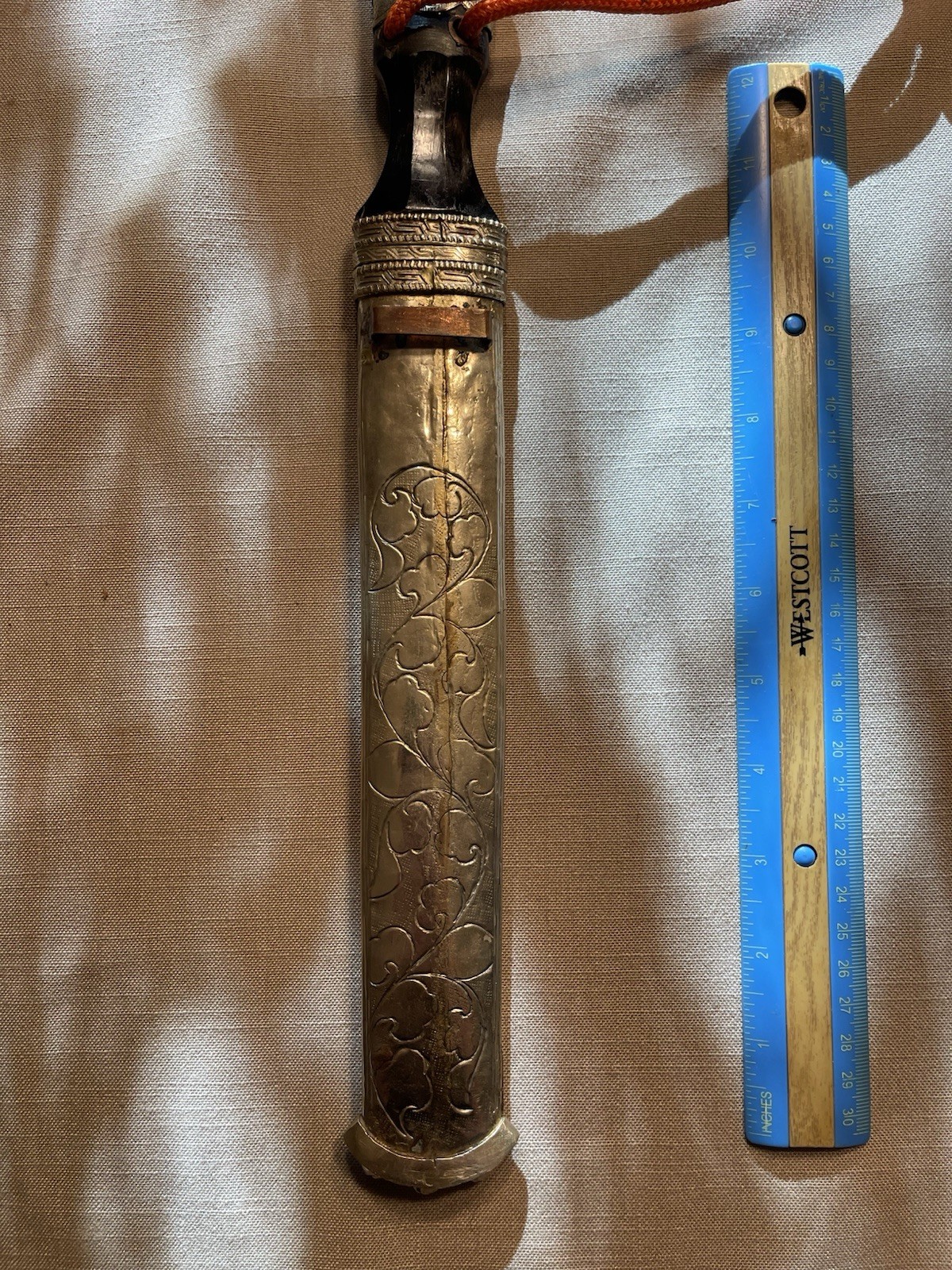 Tibetan Dagger Knife with Yak Horn Handle