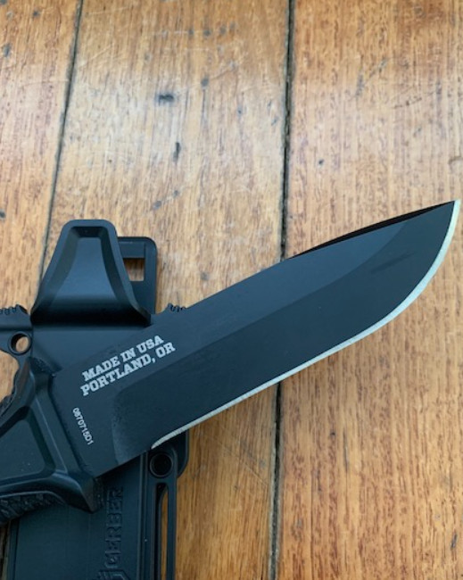 Gerber StrongArm Fixed Blade Knife Full Tang Black Tactical Outdoor Survival NEW