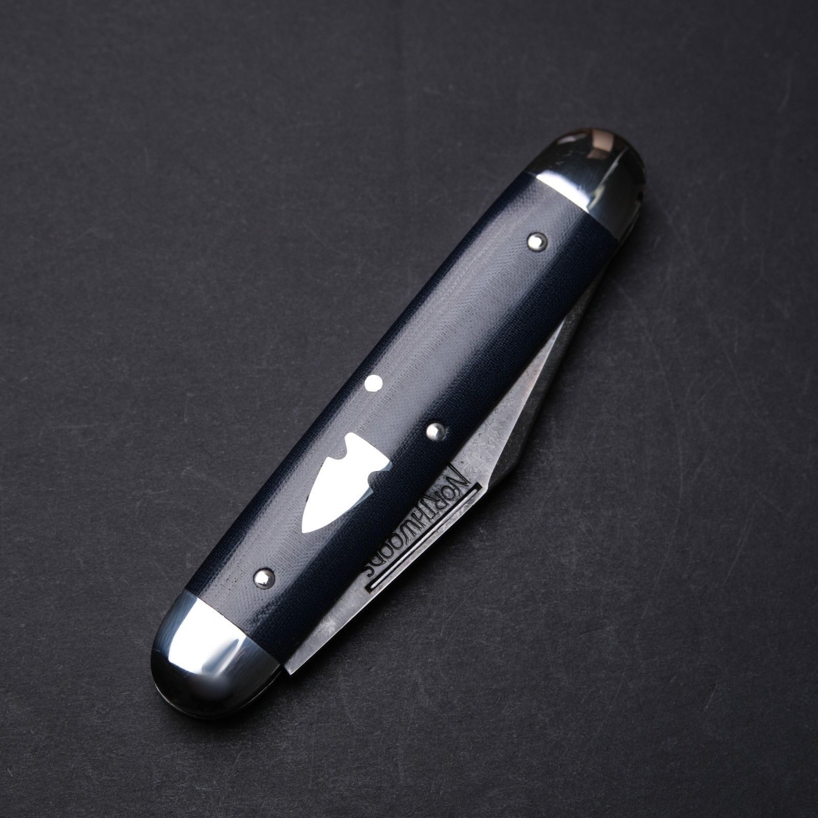 Northwoods Knives GEC Forest Jack – Clip Point / Blue Linen Micarta
