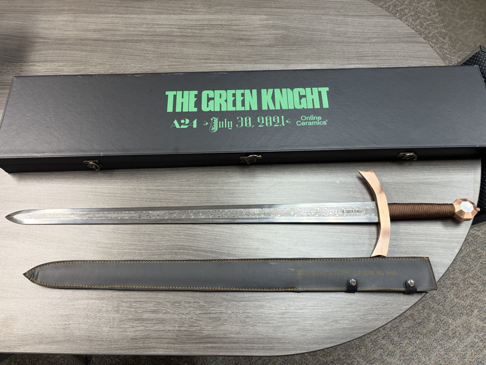 Gawain’s sword online ceramics A24 the green knight movie promo steel brand new
