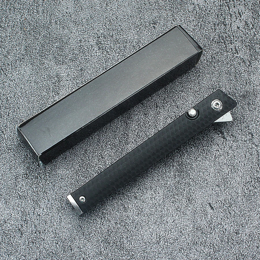 M390 Composite Fiber Jack Knives Tanto Flip Composite Fiber Handle Pocket -US-1X