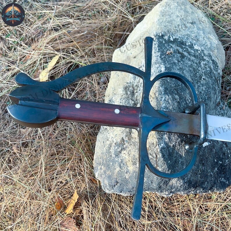 Custom Handmade Carbon Steel Exquisite Long Blade Sword| Hunting Sword Camping