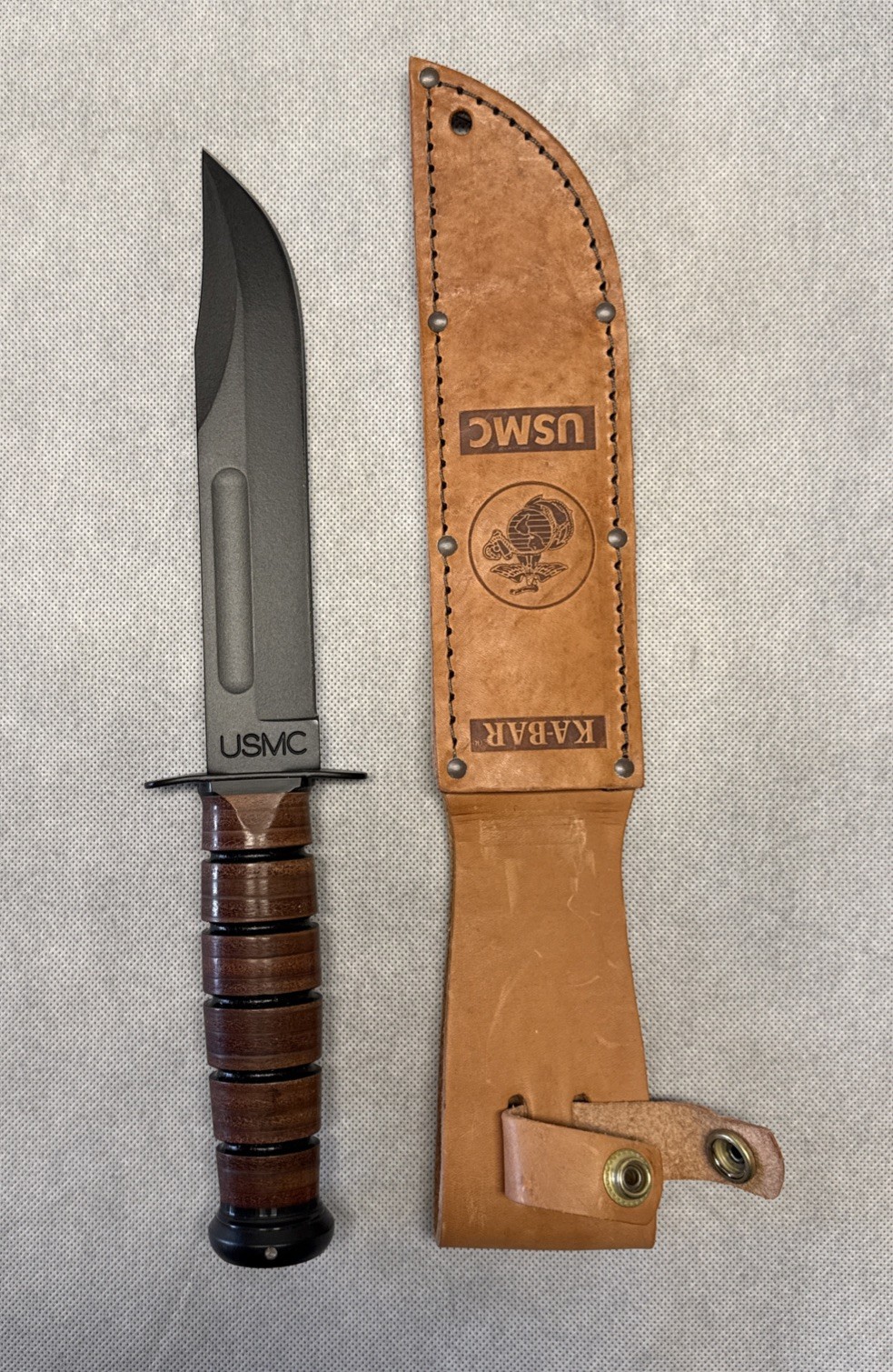 KA-BAR USMC Fighting Knife 1217 New In Box With Sheath And Papers