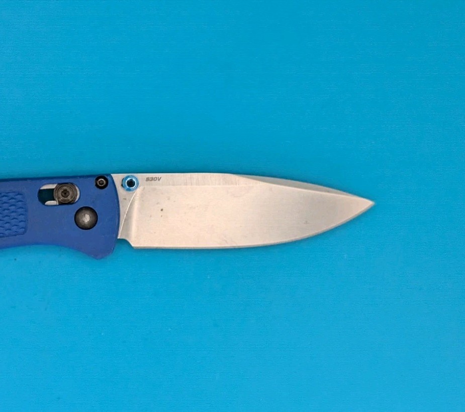 Benchmade Griptilian 535 Blue Handles 3.45″ S30V Satin Tanto Drop Point AXIS