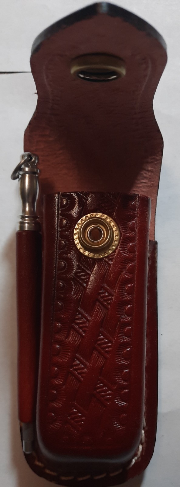 Victorinox Zermatt Brown Leather Belt Sheath Large with Sharpening Steel