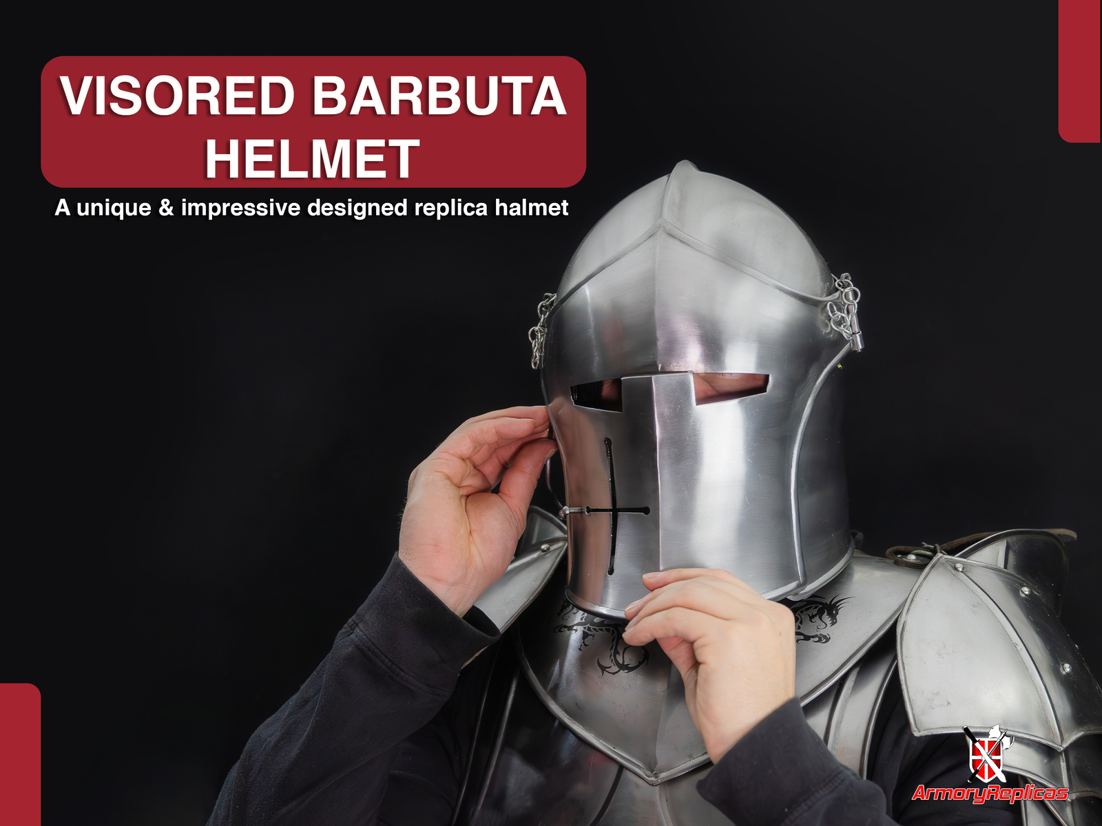 MEDIEVAL VISORED BARBUTA HELMET COLLECTION ARMOUR 18 GUAGE STEEL HANDMADE GIFTS