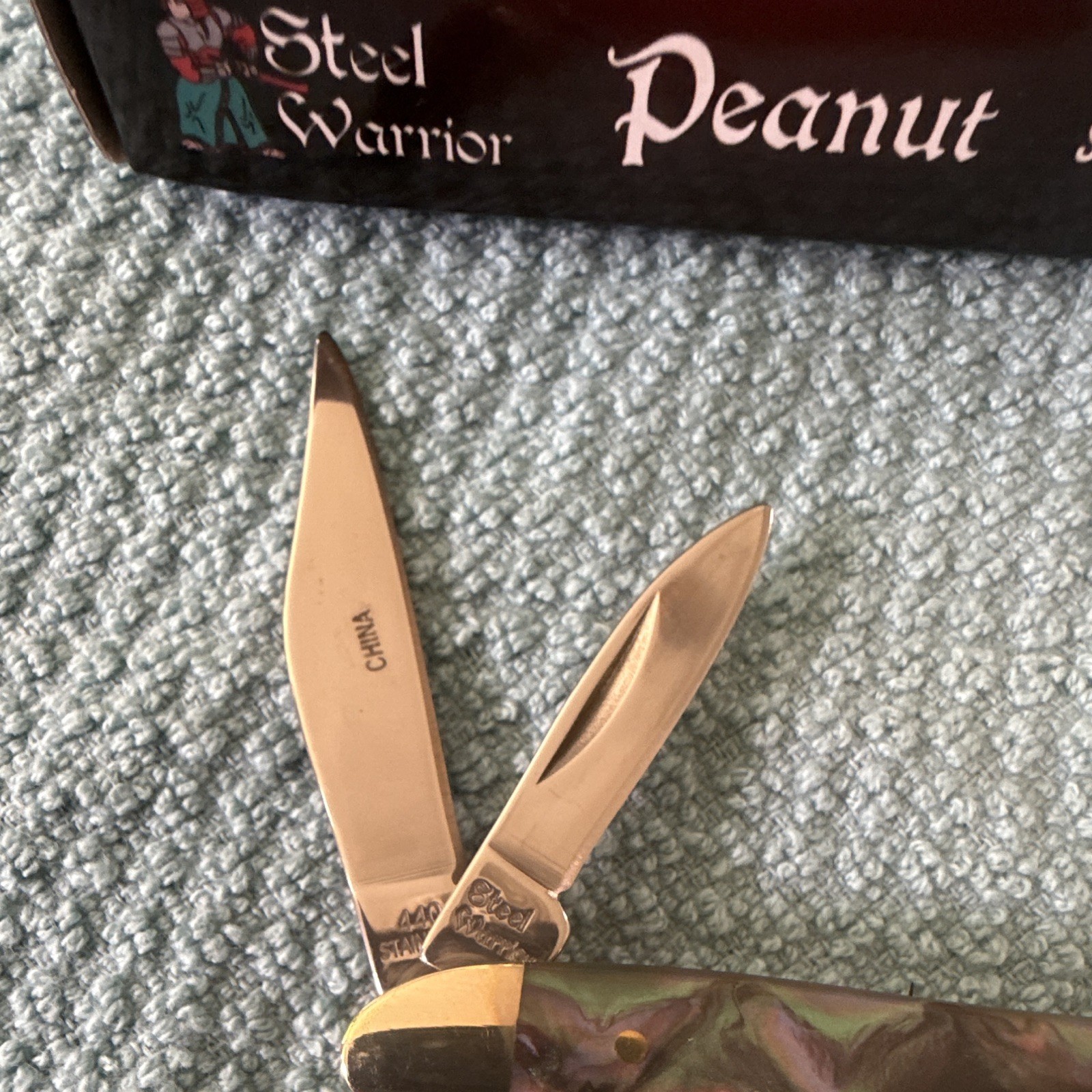 Steel Warrior Peanut FSW107SYAB 2-Blade Slipjoint Manual Clip Point Plain SS