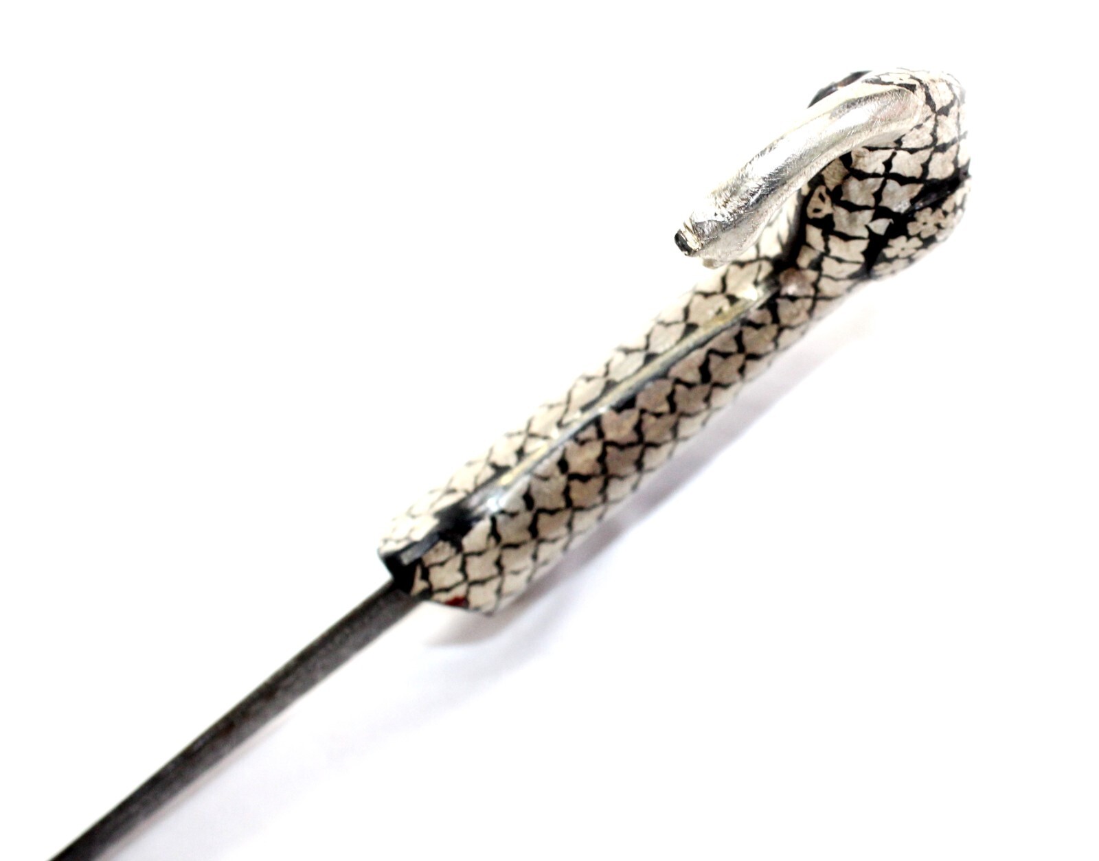 Dagger Double Head Peacock Silver Koftgari Inlay Work Damascus Steel Blade j640