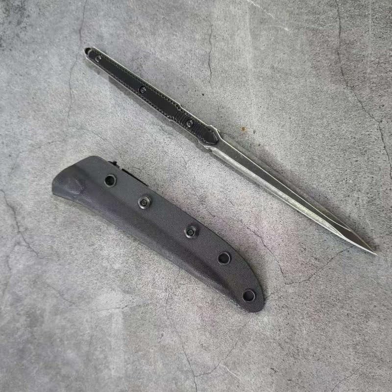 Outdoor Tactical Fixed Blade Knife With Kydex Sheath, 440C Stainless Steel Ae…