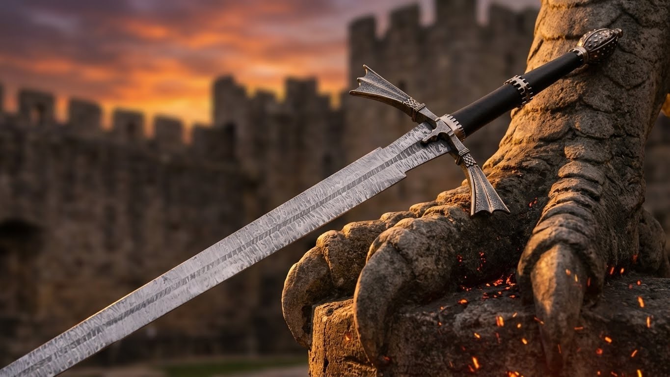 «Dark Sister Fantasy Sword Replica 39″ – Stainless Steel Blade with Scabbard»