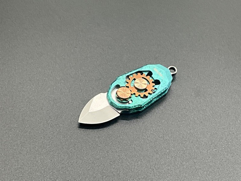 Ketuo Beetle Folding Knife 0.9″ Satin Bohler M390 Steel Blade Titanium Handle