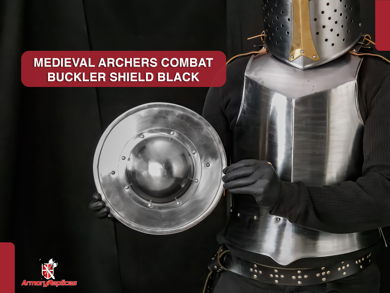 Medieval Archers Combat Handforged Buckler Renaissance 14G Battle Ready Shield