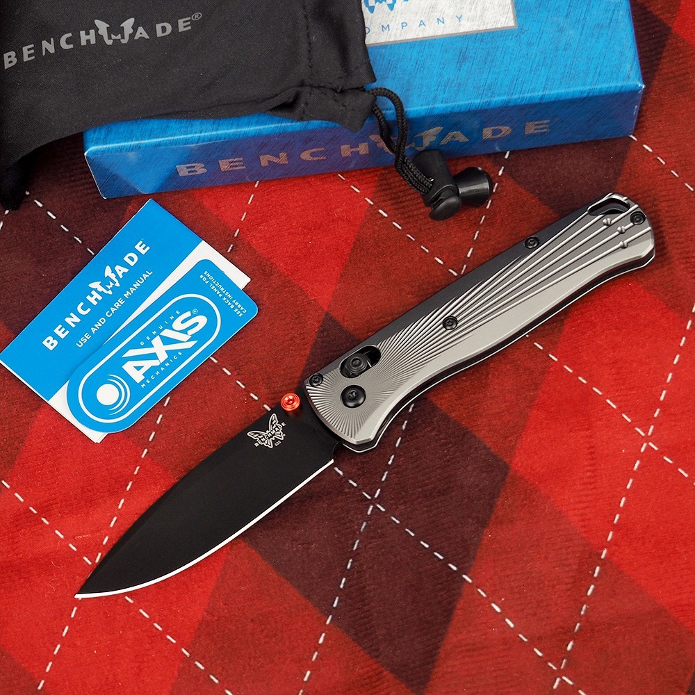 Benchmade Bugout 535BK-4 Gray Aluminum M390 Stainless Steel Folding Knife