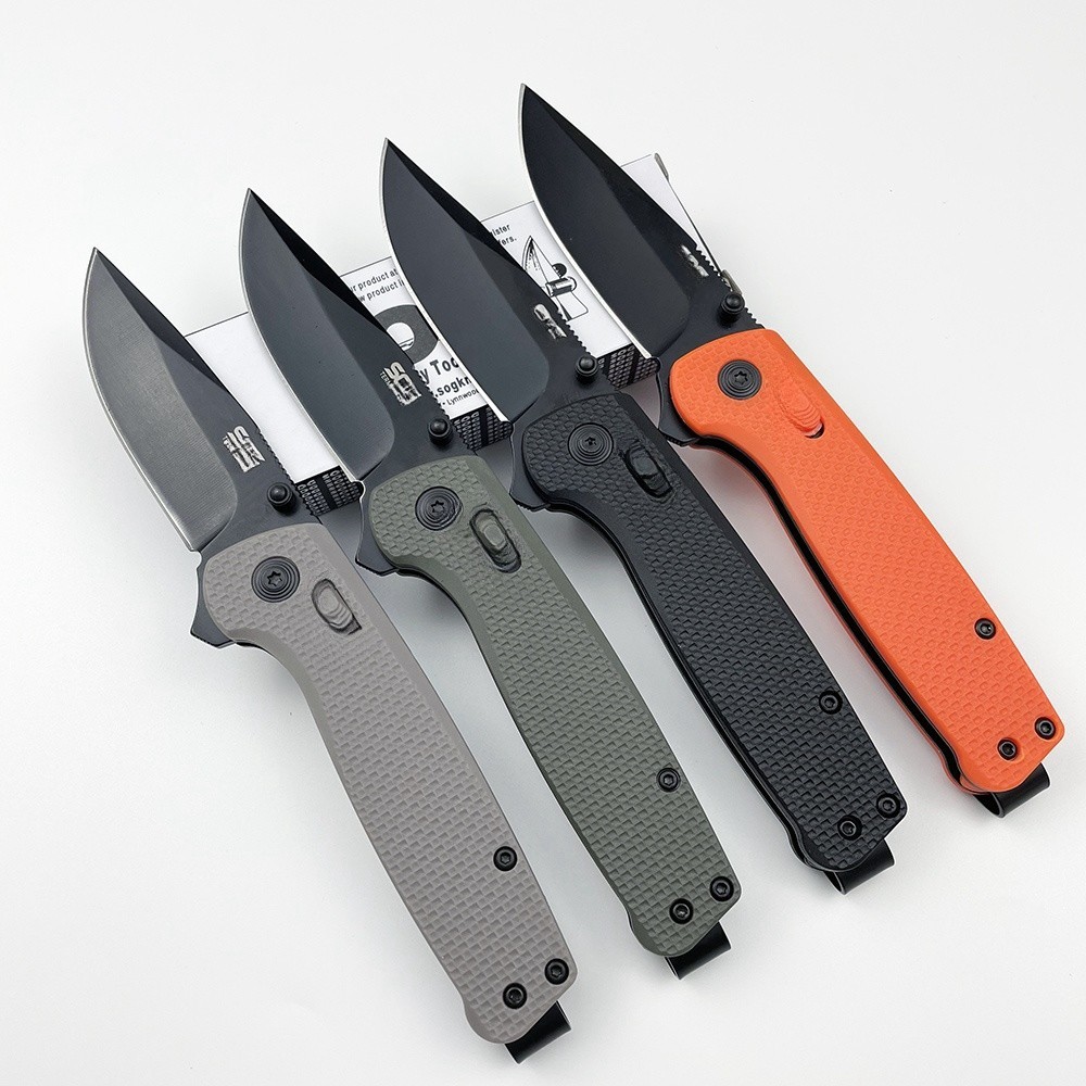 SOG Terminus XR Style 3″ D2 Black Blade Folding Knife Flipper EDC Pocket