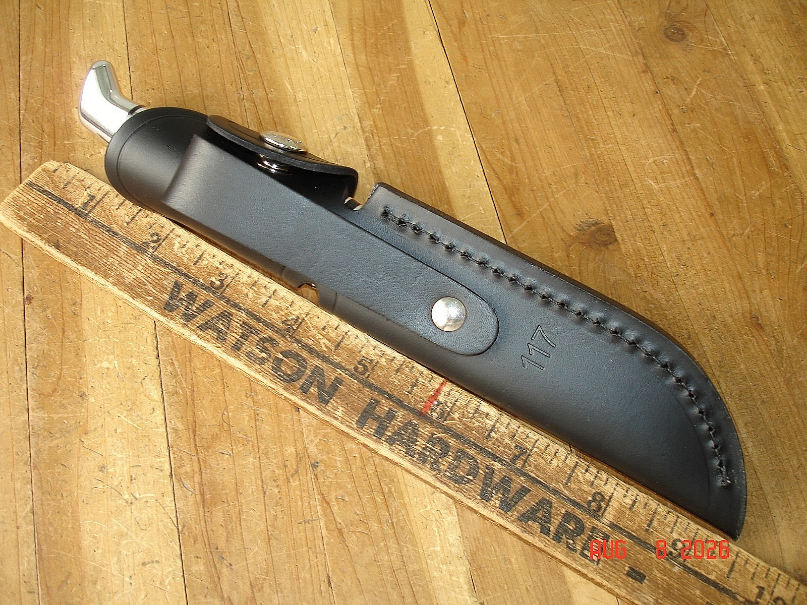NIB FB BUCK KNIFE 117 BRAHMA BOS MAGNACUT BLADE 102 SIZE MICARTA HANDLE SHEATH